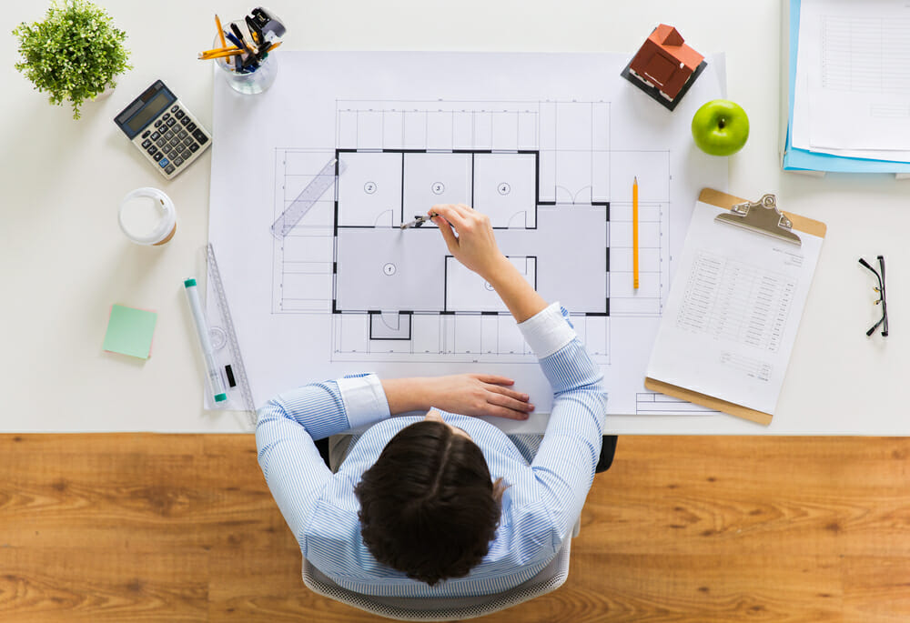 Commercial office space layout